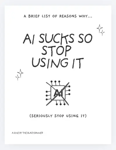 A zine that details how AI is bad.